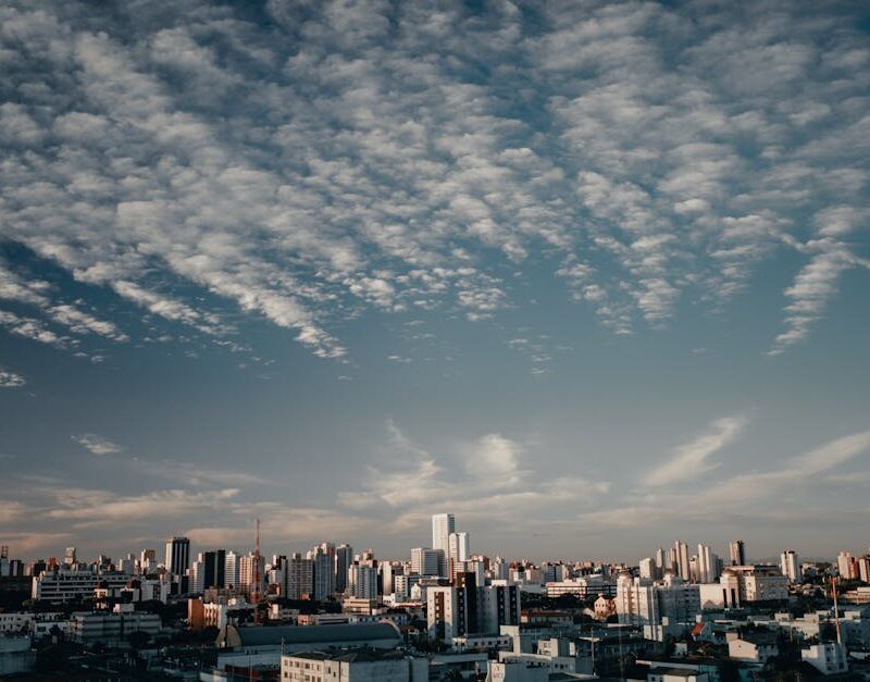 City Architecture - Scenic aerial view of Curitiba's modern skyline  #10144829