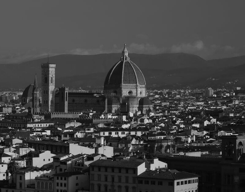 City Architecture - Aerial photograph of Florence's iconic cathedral #12197254