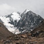 Mountain Landscapes - Stunning view of a snow-covered mountain peak in #12745881