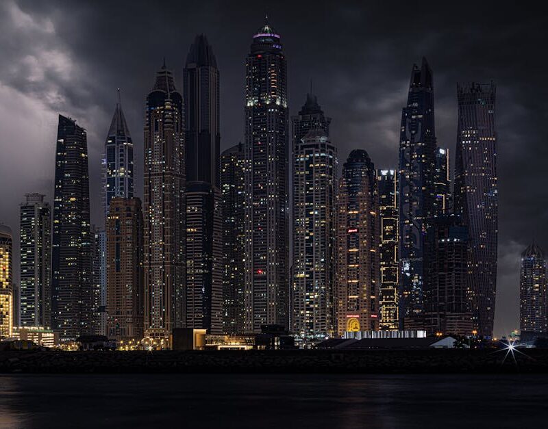 City Architecture - Majestic skyscrapers of Dubai's skyline brillian #12909951