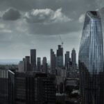City Architecture - A dramatic view of London's skyline featuring mo #14530324
