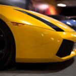 Luxury Cars - Close-up of a vibrant yellow Lamborghini Gallard #16040415
