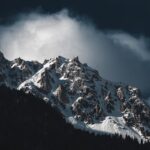 Mountain Landscapes - A stunning view of snowcapped mountains with a d #16530779