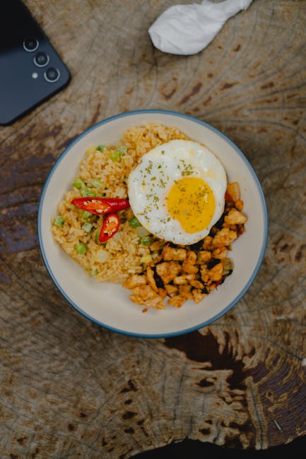 Food Aesthetics - Delicious Indonesian fried rice with a sunny-sid #19834047