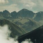 Mountain Landscapes - Stunning aerial view of rocky mountain range wit #20699111