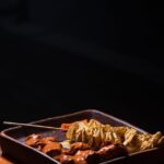 Food Aesthetics - Delicious grilled skewers of meat and vegetables #32757020