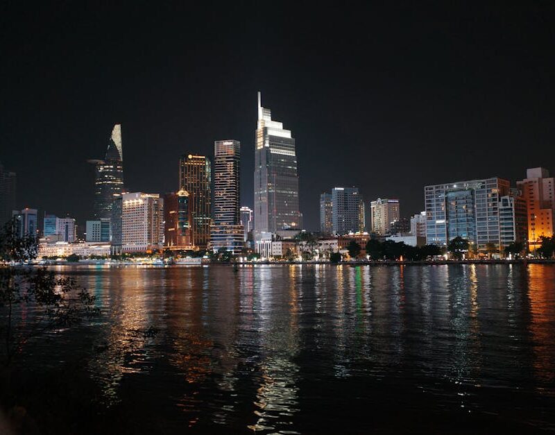 City Architecture - Stunning night view of Ho Chi Minh City's skylin #33541491