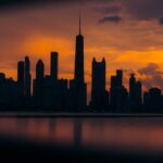 City Architecture - Stunning silhouette of the Chicago skyline with  #33927958