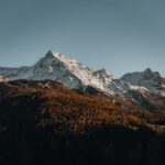 Mountain Landscapes - A stunning view of a snow-capped mountain with a #35116865