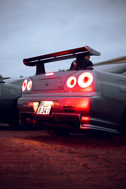 Luxury Cars - Nissan Skyline GT-R with illuminated taillights  #36086307