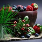 Food Aesthetics - A colorful assortment of berries in a wooden bow #3628829