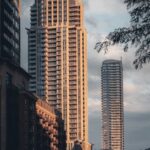 City Architecture - Dramatic view of modern skyscrapers in Mississau #36611311