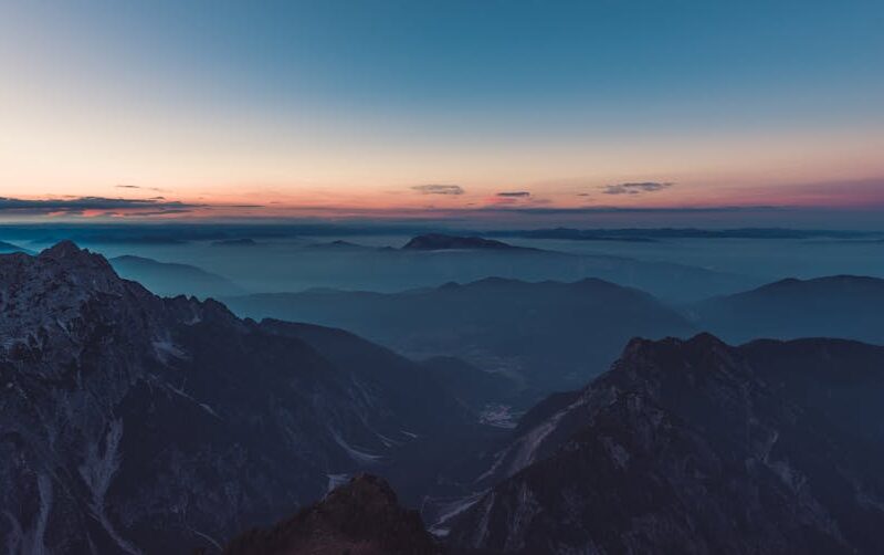 Mountain Landscapes - Stunning aerial view of misty mountains at twili #552784