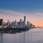 City Architecture - Stunning aerial view of New York City skyline at #8543171