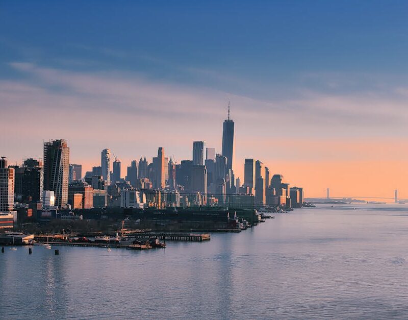 City Architecture - Stunning aerial view of New York City skyline at #8543171